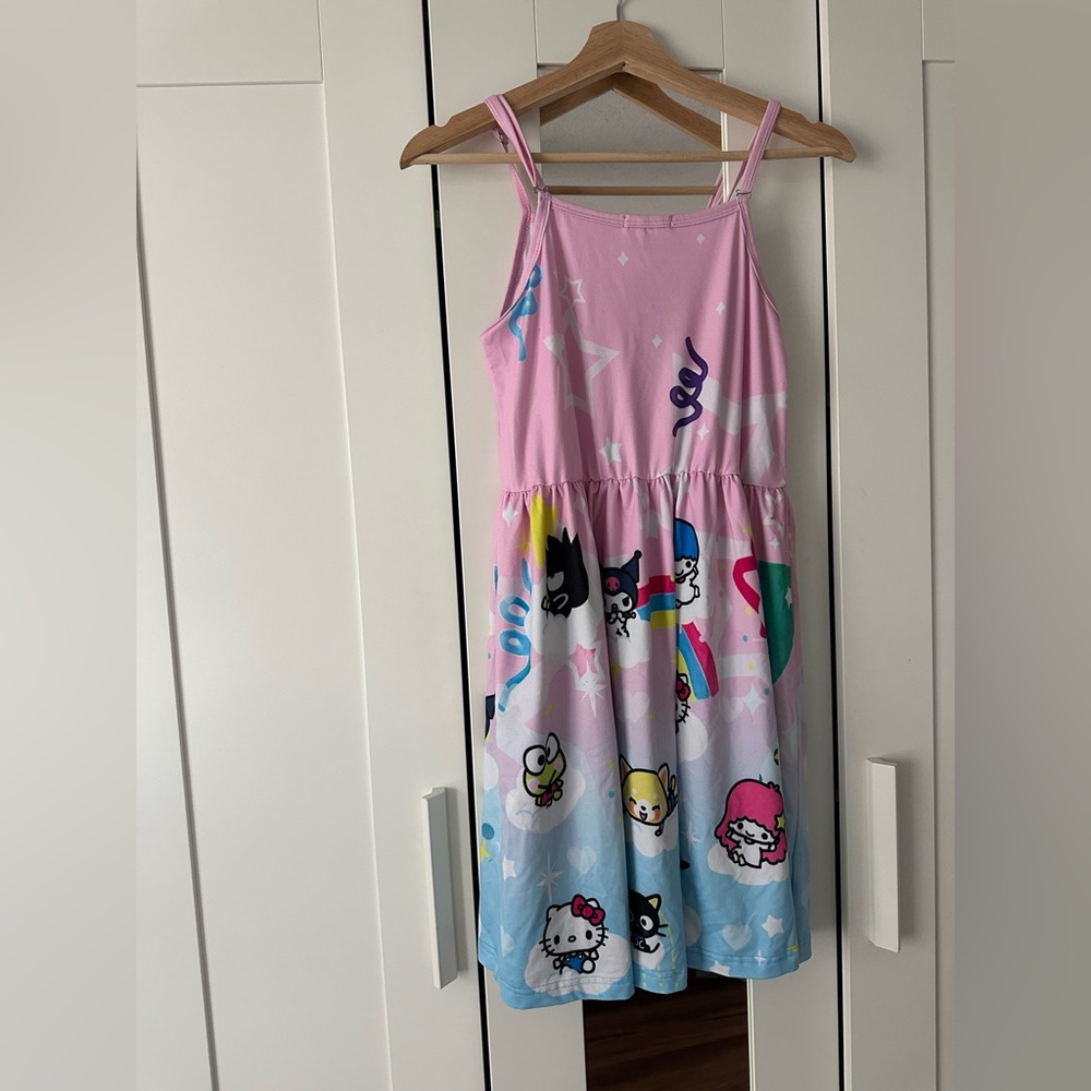 Hello Kitty Kuromi My Melody Sanrio Character Print Casual Dress Girl’s XL - Picture 3 of 3